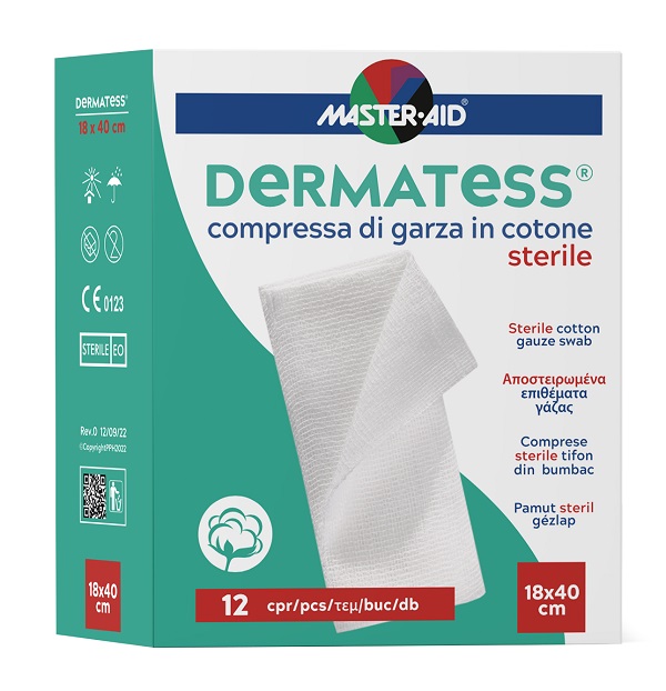 GARZA IDROFILA DERMATESS COT 18X40 12 PEZZI - Antica Farmacia Ferrari