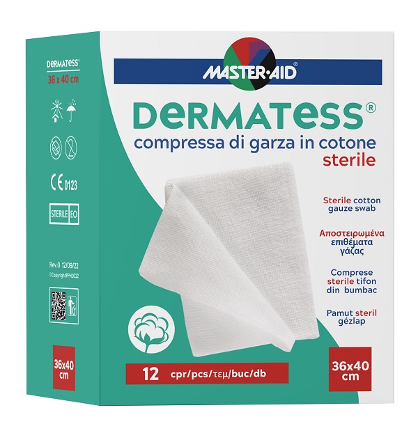 GARZA IDROFILA DERMATESS COT 36X40 12 PEZZI - Antica Farmacia Ferrari