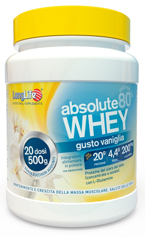 LONGLIFE ABSOLUTE WHEY VANIGLIA 500 G - Antica Farmacia Ferrari