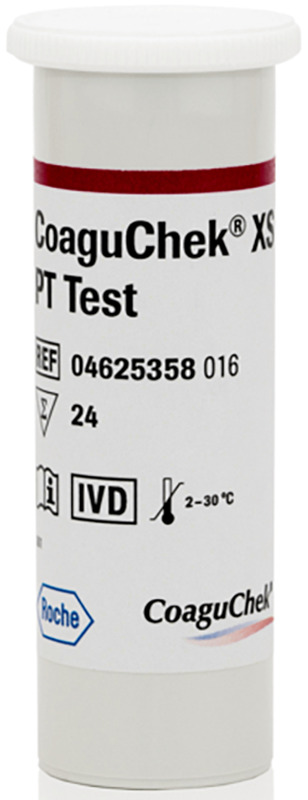 STRISCE REATTIVE PER APPARECCHIO UTODIAGNOSTICO COAGUCHEK XS PT TEST 6 PEZZI - Antica Farmacia Ferrari
