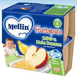 MELLIN FRUTTA PURA MELA BANANA 100 G 4 PEZZI - Antica Farmacia Ferrari