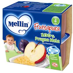 MELLIN FRUTTA PURA PRUGNA MELA 100 G 4 PEZZI - Antica Farmacia Ferrari