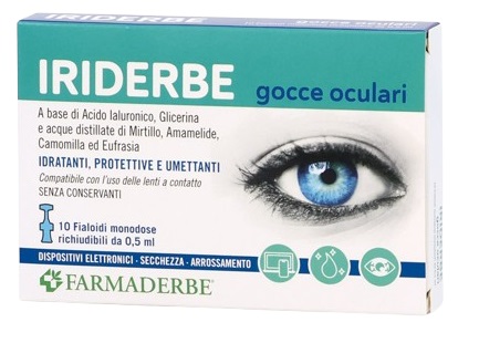 IRIDERBE GOCCE OCULARI MONODOSI 10 FLACONCINI DA 0,5ML - Antica Farmacia Ferrari
