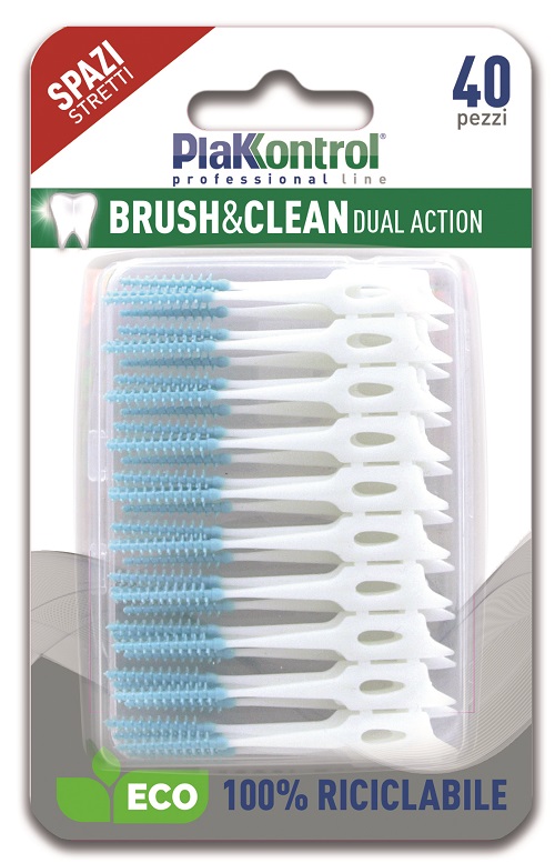 PLAKKONTROL BRUSH & CLEAN SCOVOLINI SPAZI STRETTI 40 PEZZI - Antica Farmacia Ferrari