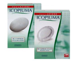 ICOPIUMA GARZA COMPRESSA OCULARE DI COTONE 10 PEZZI - Antica Farmacia Ferrari