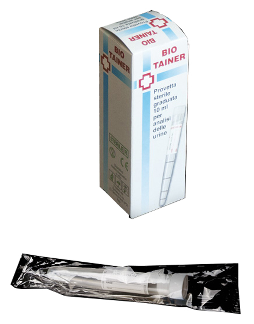BIO TAINER PROVETTA STERILE PER URINA 10 ML - Antica Farmacia Ferrari