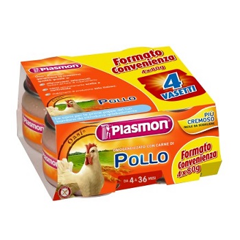 PLASMON OMOGENEIZZATO POLLO CON GIFT 4 X 80 G - Antica Farmacia Ferrari