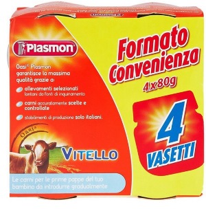 PLASMON OMOGENEIZZATO VITELLO 4 X 80 G - Antica Farmacia Ferrari