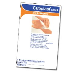 MEDICAZIONE CUTIPLAST STERIL ADESIVA SUPPORTO IN TNT ADESIVO POLIACRILATO IPOLLERGENICO TAMPONE NON ADERENTE 10X8CM 5 PEZZI - Antica Farmacia Ferrari