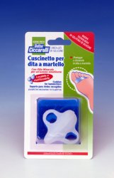 CUSCINETTO PER DITA A MARTELLO REALIZZATO IN GEL DI SILICONEBIANCO SEMITRASPARENTE SAGOMATA PER PROTEGGERE E DISTENDERE LE DITA CONTRATTE IGIENEPIEDE 2 PEZZI - Antica Farmacia Ferrari