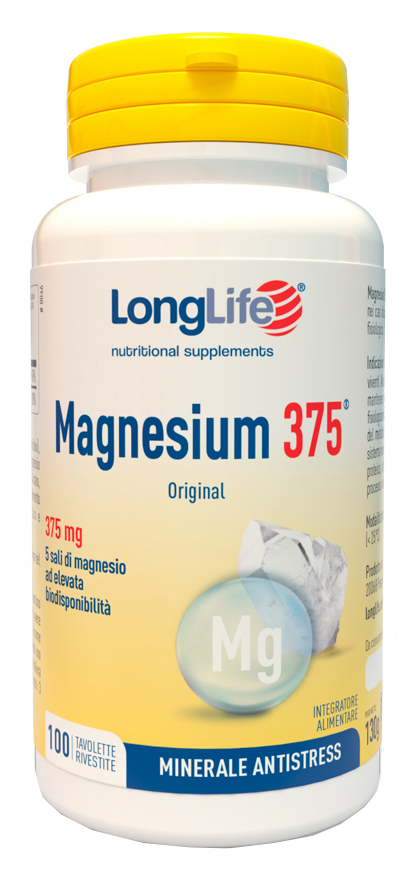 LONGLIFE MAGNESIUM 375 ORIGINAL 375 MG 100 TAVOLETTE - Antica Farmacia Ferrari