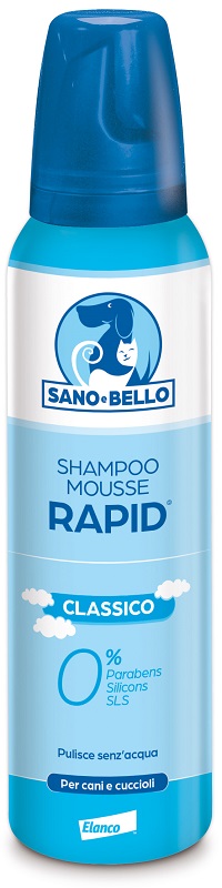 SANO E BELLO SHAMPOO MOUSSE RAPID CLASSICO FLACONE 300 ML PER LAVAGGIO SENZ'ACQUA - Antica Farmacia Ferrari