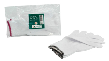 GUANTO DI FILO COTONE 100% BIANCO PER ALLERGIE DERMATOLOGICHE 7 1 PAIO - Antica Farmacia Ferrari