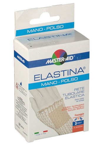 RETE TUBOLARE ELASTICA IPOALLERGENICA MASTER-AID ELASTINA MANO/POLSO 3 MT IN TENSIONE CALIBRO 3 CM - Antica Farmacia Ferrari