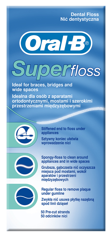 ORALB SUPERFLOSS FILO INTERDENTALE 50 FILI - Antica Farmacia Ferrari