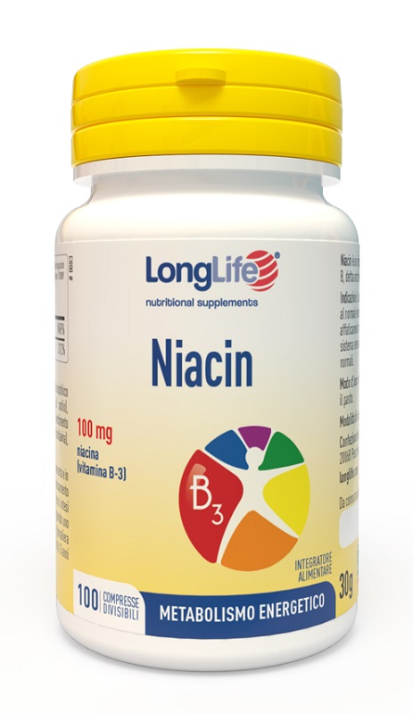 LONGLIFE NIACIN 100 MG 100 COMPRESSE - Antica Farmacia Ferrari