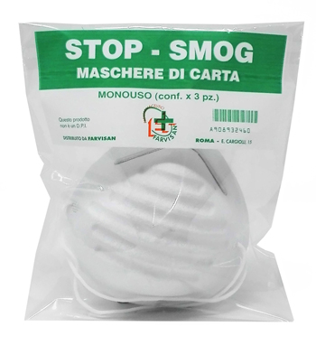 MASCHERE DI CARTA STOP-SMOG MONOUSO 3 PEZZI - Antica Farmacia Ferrari