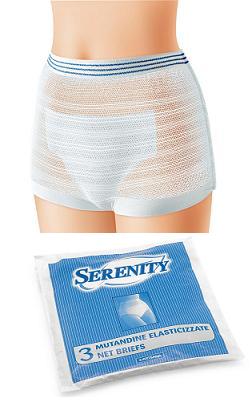 MUTANDINA ELASTICA RETTANGOLARE A RETE SERENITY M 3 PEZZI - Antica Farmacia Ferrari