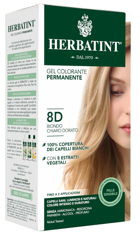 HERBATINT 8D BIONDO CHIARO DORATO 150 ML - Antica Farmacia Ferrari
