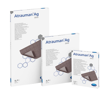 MEDICAZIONE CON ARGENTO ATRAUMAN AG 5X5CM 10 PEZZI - Antica Farmacia Ferrari