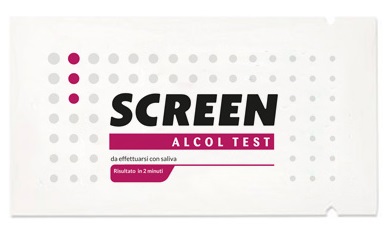 ALCOL TEST MONOUSO RILEVA ALCOL NELL'ORGANISMO TRAMITE SALIVA SCREEN ALCOL TEST - Antica Farmacia Ferrari