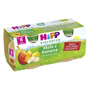 HIPP BIO FRUTTA GRATTUGGIATA MELA BANANA 4X100 G - Antica Farmacia Ferrari
