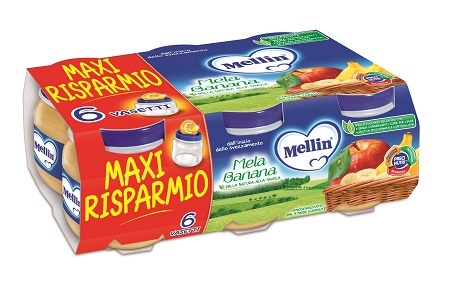 MELLIN OMOGENEIZZATO MELA BANANA 100 G 6 PEZZI - Antica Farmacia Ferrari