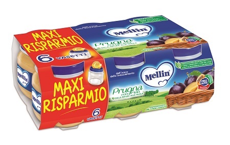MELLIN OMOGENEIZZATO PRUGNA MELA 100 G 6 PEZZI - Antica Farmacia Ferrari