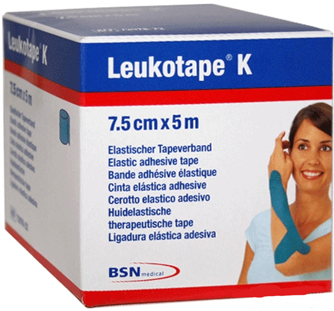 BENDA ADESIVA LEUKOTAPE K PER TAPING FISIOTERAPICO LARGHEZZA 7,5 CM LUNGHEZZA 5 M COLOR ROSSO IN ROTOLO - Antica Farmacia Ferrari