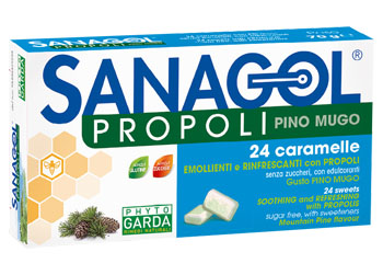 SANAGOL PROPOLI PINO MUGO 24 CARAMELLE - Antica Farmacia Ferrari