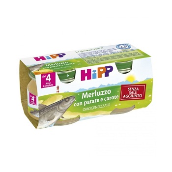 HIPP OMOGENEIZZATO MERLUZZO CAROTE PATATE 2X80 G - Antica Farmacia Ferrari