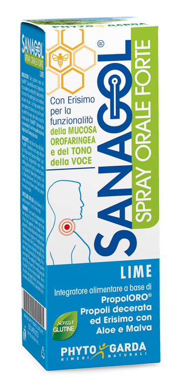 SANAGOL SPRAY FORTE PROPOLI LIME 20 ML - Antica Farmacia Ferrari