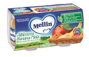 MELLIN OMOGENEIZZATO ALBICOCCA BANANA MELA 100 G 2 PEZZI - Antica Farmacia Ferrari