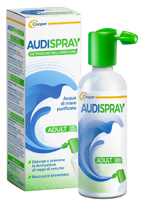 AUDISPRAY ADULT SOLUZIONE DI ACQUA DI MARE IPERTONICA SPRAY SENZA GAS DETERSIONE ORECCHIO 50 ML - Antica Farmacia Ferrari