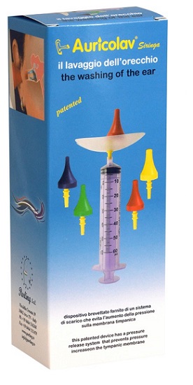 SIRINGA AURICOLAV PER LAVAGGIO AURICOLARE 1 SIRINGA + 4 DISPOSITIVI AURICOLARI - Antica Farmacia Ferrari