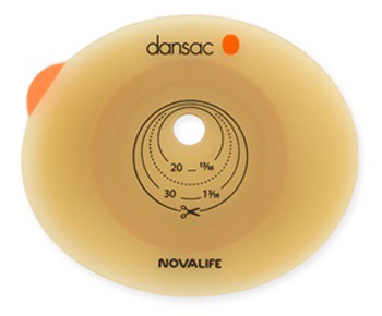 PLACCA PER COLO ILEO ED UROSTOMIA DANSAC NOVALIFE2 55MM RITAGLIABILE 10-47 - Antica Farmacia Ferrari
