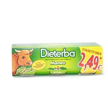 DIETERBA OMOGENEIZZATO MANZO 3 PEZZI 80 G - Antica Farmacia Ferrari