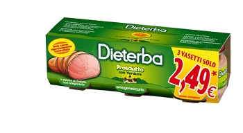 DIETERBA OMOGENEIZZATO PROSCIUTTO 3 PEZZI 80 G - Antica Farmacia Ferrari