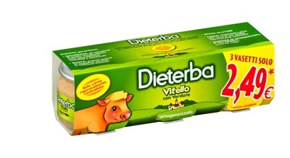 DIETERBA OMOGENEIZZATO VITELLO 3 PEZZI 80 G - Antica Farmacia Ferrari