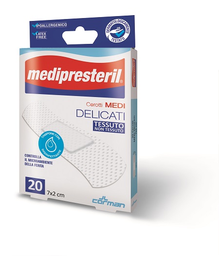 CEROTTO MEDIPRESTERIL DELICATI MISURA 7X2CM 20 PEZZI - Antica Farmacia Ferrari