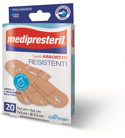 CEROTTO MEDIPRESTERIL RESISTENTI 4FORMATI ASSORTITI 20 PEZZI - Antica Farmacia Ferrari