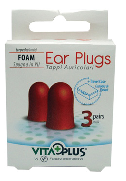 TAPPI AURICOLARI SPUGNA CONICI 3 COPPIE + CUSTODIA - Oltrefarma
