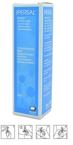 SOLUZIONE IPERTONICA IPERSAL SPRAY NASALE 50 ML - Antica Farmacia Ferrari