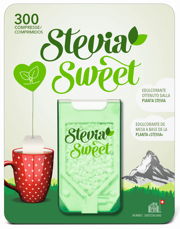 HERMESETAS STEVIA 300 COMPRESSE - Antica Farmacia Ferrari