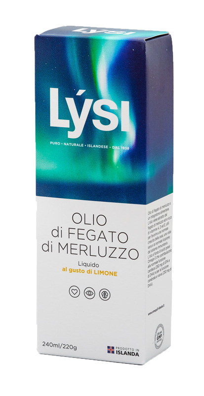 LYSI OLIO FEGATO MERLUZZO LIMONE 240 ML - Antica Farmacia Ferrari