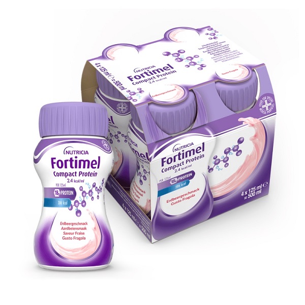 FORTIMEL COMPACT PROTEIN FRAGOLA 4 X 125 ML - Antica Farmacia Ferrari