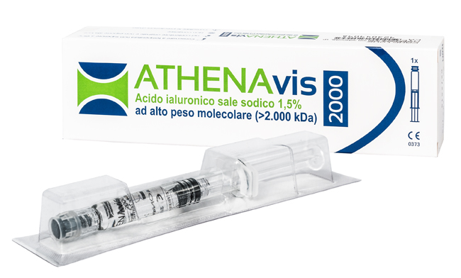 SIRINGA INTRA-ARTICOLARE ATHENAVIS 2000 ACIDO IALURONICO 1,5% 30 MG 2 ML 3 PEZZI - Antica Farmacia Ferrari