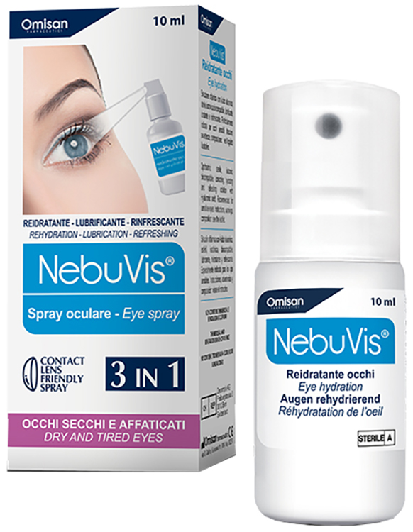NEBUVIS REIDRATANTE OCCHI SPRAY 10 ML 1 PEZZO - Antica Farmacia Ferrari