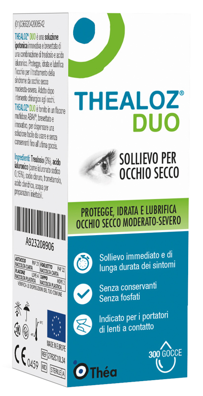 THEALOZ DUO SOLUZIONE OCULARE FLACONE 10 ML - Antica Farmacia Ferrari