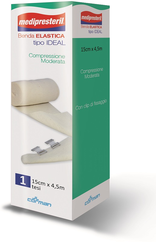 BENDA ELASTICA MEDIPRESTERIL IDEAL CM15X45MT - Antica Farmacia Ferrari
